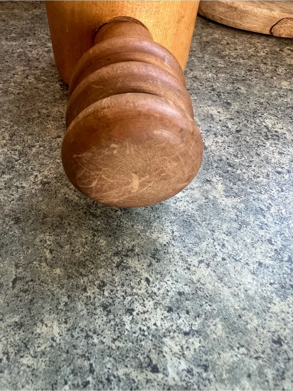 Vintage MCM Woodcroftery/ FRANCE Maple Screw Presser Nutcracker Bowl
